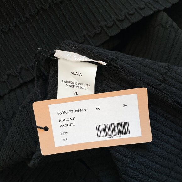 Alaia Ribbed Knit Dress with Cutout Back Size FR 36 US 4 NEW NWT - Picture 7 of 11